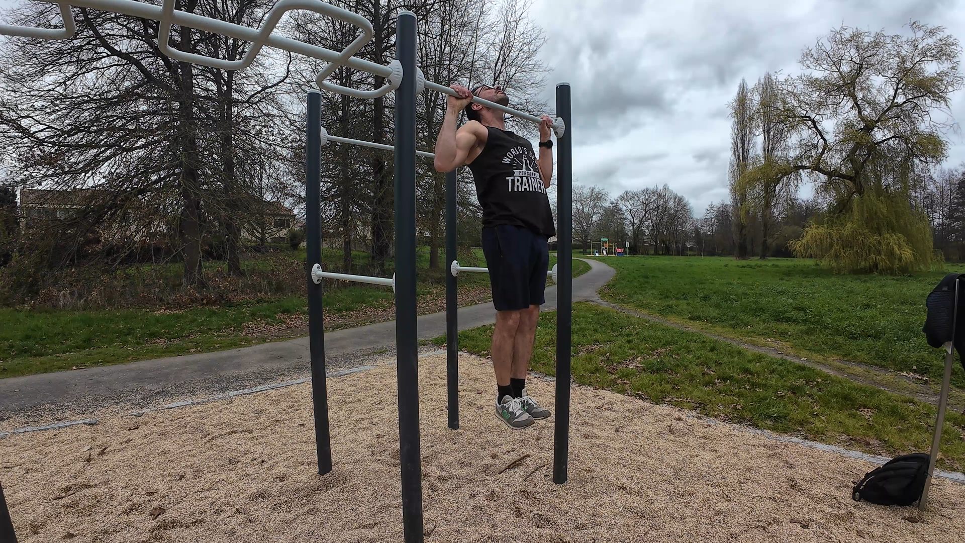 Mathieu réalisant une traction