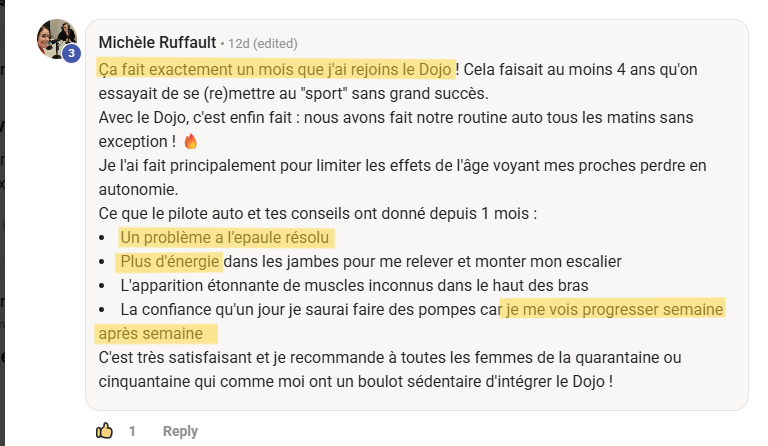 Témoignage de Michelle