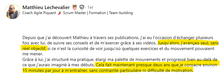 Témoignage de Matthieu